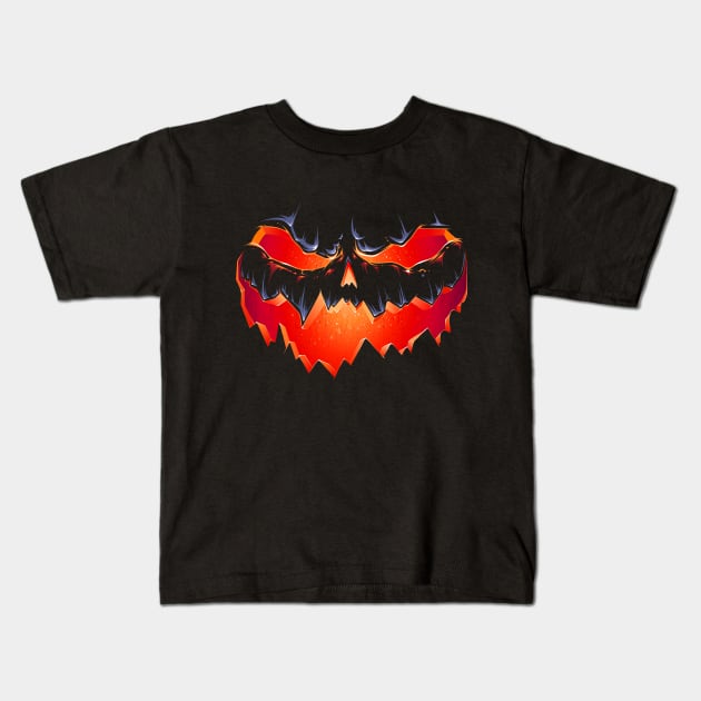 Jack O' Lantern Kids T-Shirt by monolusi